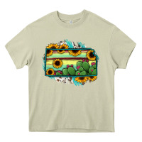 Mossy Kansas map sunflower catus serape Heavy Core Tee - RanaPortraitStore