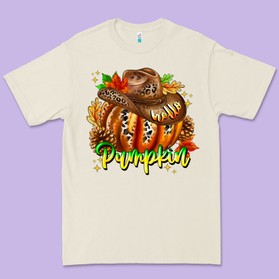 Hello Pumpkin Premium Tee Designed By Cowhidedigitalart