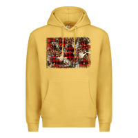 Antique Gold christmas leopard cowhide background Premium Hoodie - BarkalooDesign