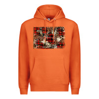 Carrot christmas leopard cowhide background Premium Hoodie - BarkalooDesign