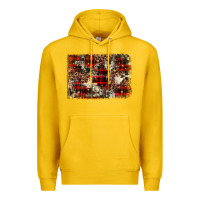 Lemon christmas leopard cowhide background Premium Hoodie - BarkalooDesign
