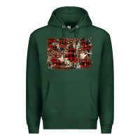 Sports Green christmas leopard cowhide background Premium Hoodie - BarkalooDesign