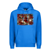 True Royal christmas leopard cowhide background Premium Hoodie - BarkalooDesign