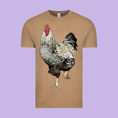 Wyandotte Rooster Vintage Tee Designed By Lillyallendesigns