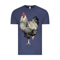 Vintage Denim wyandotte rooster Vintage Tee - LillyAllenDesigns