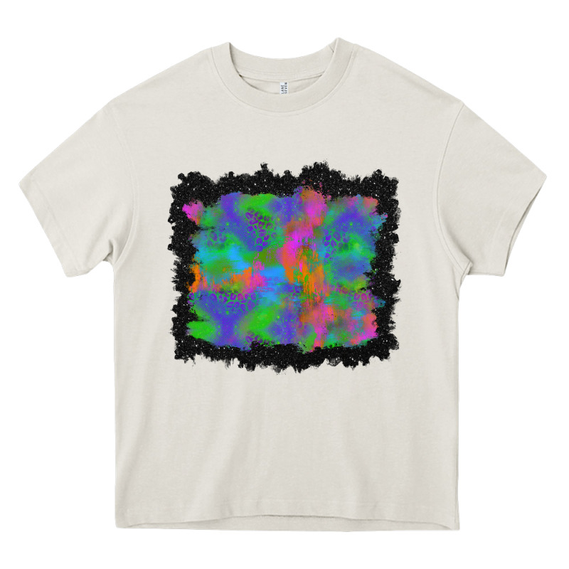Halloween Neon Leopard Background Heavy Core Tee by BundleAndBundleShop | Teevron