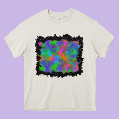 Halloween Neon Leopard Background Heavy Core Tee Designed By Bundleandbundleshop