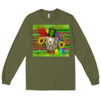 Army Green st patricks sheep sunflowers rainbow serape leopard glitter Long Sleeve Tee - Artiststas