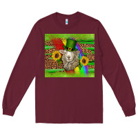 Burgundy st patricks sheep sunflowers rainbow serape leopard glitter Long Sleeve Tee - Artiststas