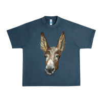 Midnight Navy american mammoth jackstock donkey  face Urban Heavy Tee - LillyAllenDesigns
