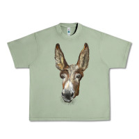 Oil Green american mammoth jackstock donkey  face Urban Heavy Tee - LillyAllenDesigns