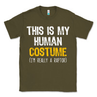 Army Green human costume raptor halloween velociraptor lazy easy t shirt Classic Tee - baoMotion