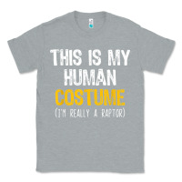 Heather Grey human costume raptor halloween velociraptor lazy easy t shirt Classic Tee - baoMotion