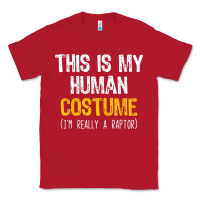 Red human costume raptor halloween velociraptor lazy easy t shirt Classic Tee - baoMotion