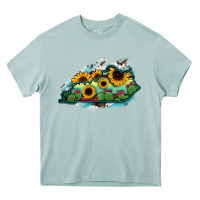 Arona Kentucky map sunflower cactus serape Heavy Core Tee - RanaPortraitStore