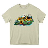 Mossy Kentucky map sunflower cactus serape Heavy Core Tee - RanaPortraitStore