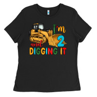 Black i'm 2 and digging it Ladies Tee - Artiststas