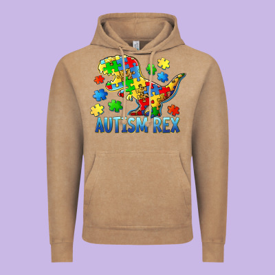 Autism Rex Vintage Hoodie Designed By Barkaloodesign