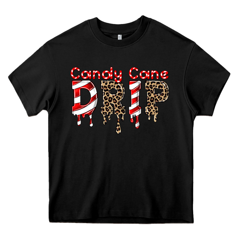 Candy Cane Drip Heavy Core Tee by FaDigitalArtStudio | Teevron