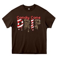 Chocolate Brown candy cane drip Heavy Core Tee - FaDigitalArtStudio