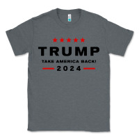 Charcoal Heather donald trump 2024 take america back Classic Tee - baoMotion