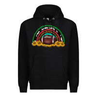 Black merry christmas sunflower rainbow Premium Hoodie - BarkalooDesign