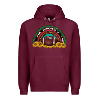 Burgundy merry christmas sunflower rainbow Premium Hoodie - BarkalooDesign