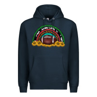 Navy merry christmas sunflower rainbow Premium Hoodie - BarkalooDesign