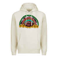 Oatmeal Heather merry christmas sunflower rainbow Premium Hoodie - BarkalooDesign