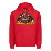 Red merry christmas sunflower rainbow Premium Hoodie - BarkalooDesign