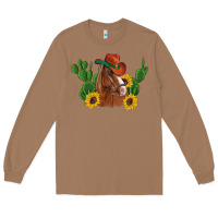 Toasted Coconut western horse cowboy hat cactus sunflowers Long Sleeve Tee - Artiststas