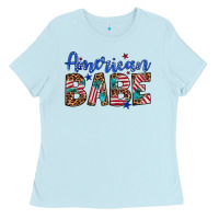 Baby Blue american babe Ladies Tee - Artiststas