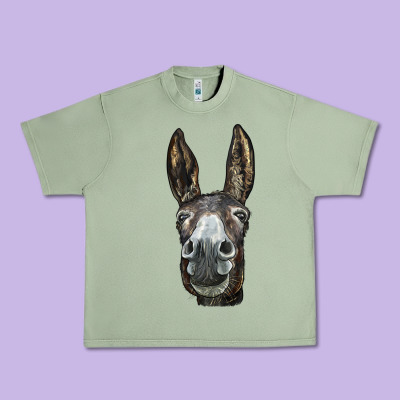 Donkey  Face Urban Heavy Tee Designed By Lillyallendesigns