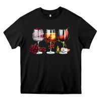 Black hallothanksmas halloween thanksgiving  christmas wine Heavy Core Tee - FaDigitalArtStudio