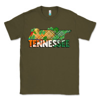 Army Green tennessee map st patrick's day Classic Tee - FaDigitalArtStudio