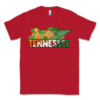 Red tennessee map st patrick's day Classic Tee - FaDigitalArtStudio