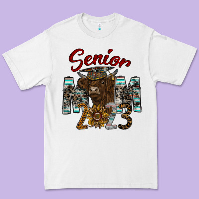 Senior Mom 2023 Premium Tee Designed By Cowhidedigitalart
