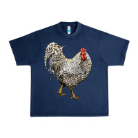 Navy dominique rooster Urban Heavy Tee - LillyAllenDesigns