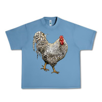 Pebble Blue dominique rooster Urban Heavy Tee - LillyAllenDesigns