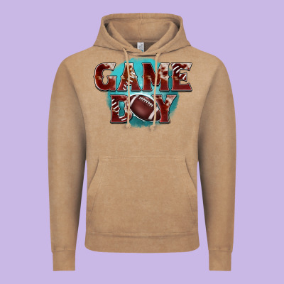 Game Day Football Vintage Hoodie Designed By Barkaloodesign