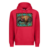 Cardinal bison with gemstone background Premium Hoodie - RanaPortraitStore