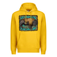 Lemon bison with gemstone background Premium Hoodie - RanaPortraitStore
