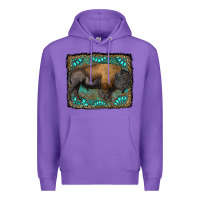 Purple bison with gemstone background Premium Hoodie - RanaPortraitStore