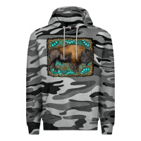 Slate Camo bison with gemstone background Premium Hoodie - RanaPortraitStore