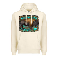 Tofu bison with gemstone background Premium Hoodie - RanaPortraitStore