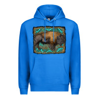 True Royal bison with gemstone background Premium Hoodie - RanaPortraitStore
