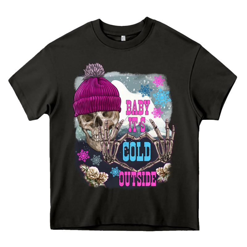 Skeleton Baby It's Cold Outside Heavy Core Tee by FaDigitalArtStudio | Teevron