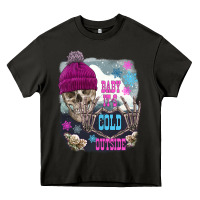 Asphalt skeleton baby it's cold outside Heavy Core Tee - FaDigitalArtStudio