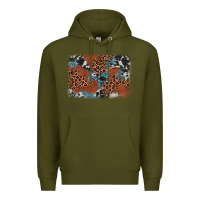 Army Green leopard cowhide background Premium Hoodie - BarkalooDesign