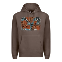 Coffee leopard cowhide background Premium Hoodie - BarkalooDesign
